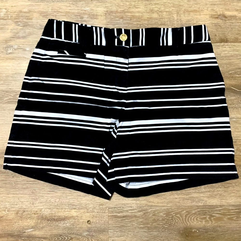 Anne Klein Striped Black & White Shorts - size 6